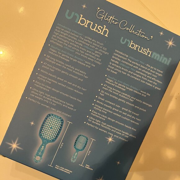 Unbrush Original and Unbrush Mini - Glitter Collection (TWO sets / Blue / NEW)‎ - Picture 8 of 9